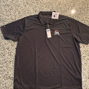 Antigua Golf Polo - Miami Marlins